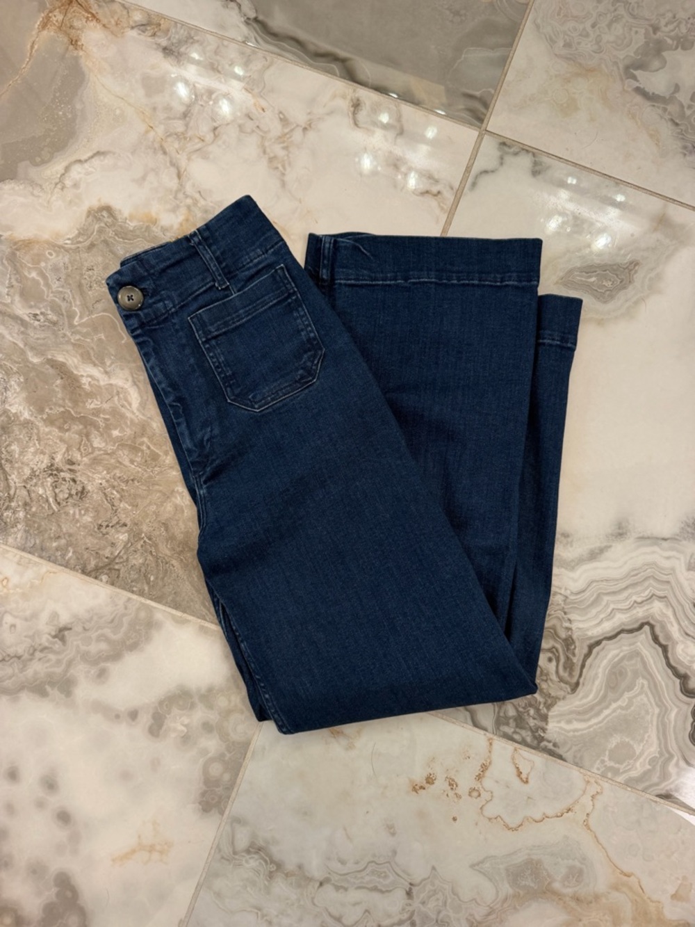 Anthropologie Dark Wash Blue High-Rise Jeans